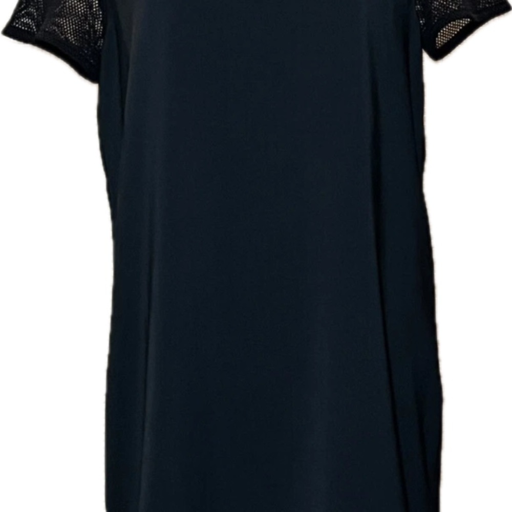 DKNY Womens Sport Mesh-Blocked T-Shirt Dress black size medium - Picture 2 of 7